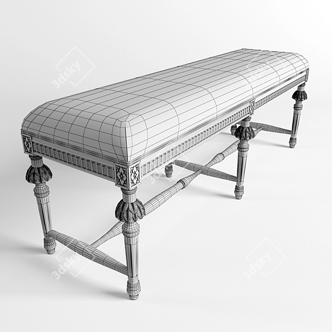 Vintage-inspired DB 001856 Console 3D model image 3