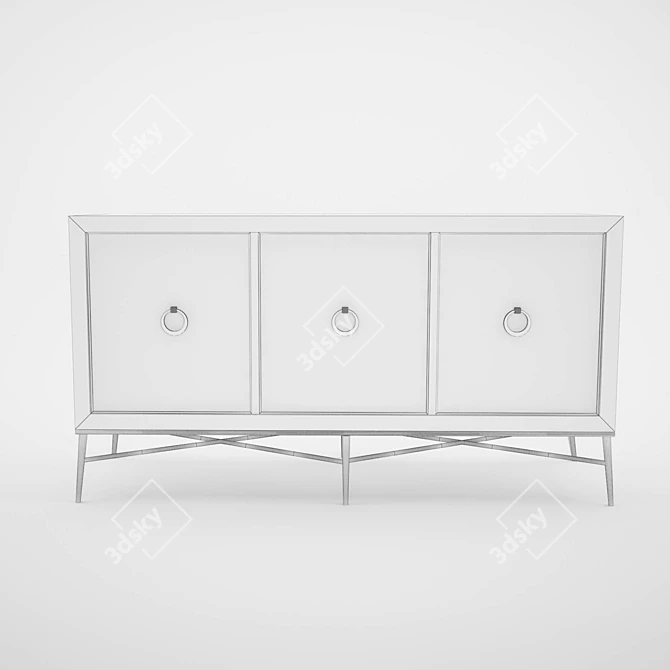 Elegant Bernhardt Salon Media Console 3D model image 2