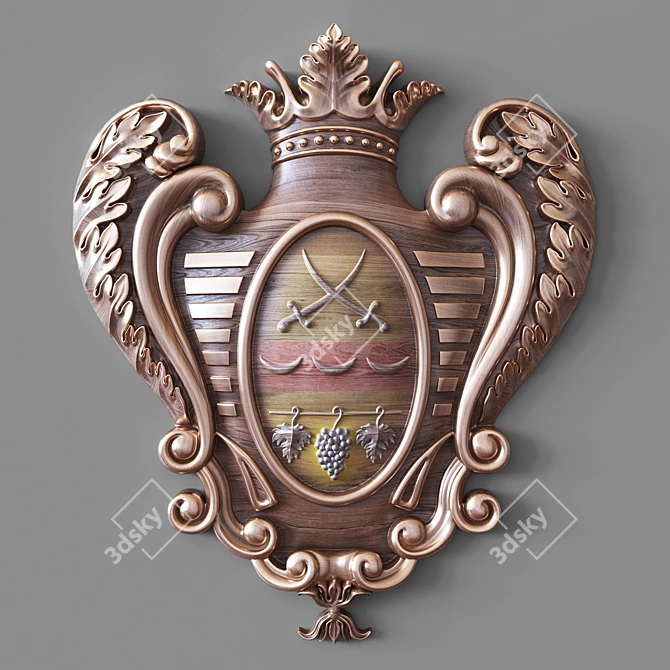 Sleek TurboSmooth UVWmap Cartouche 3D model image 1