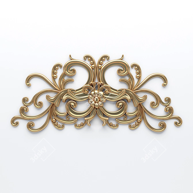 Elegant Stucco Molding 912 3D model image 1