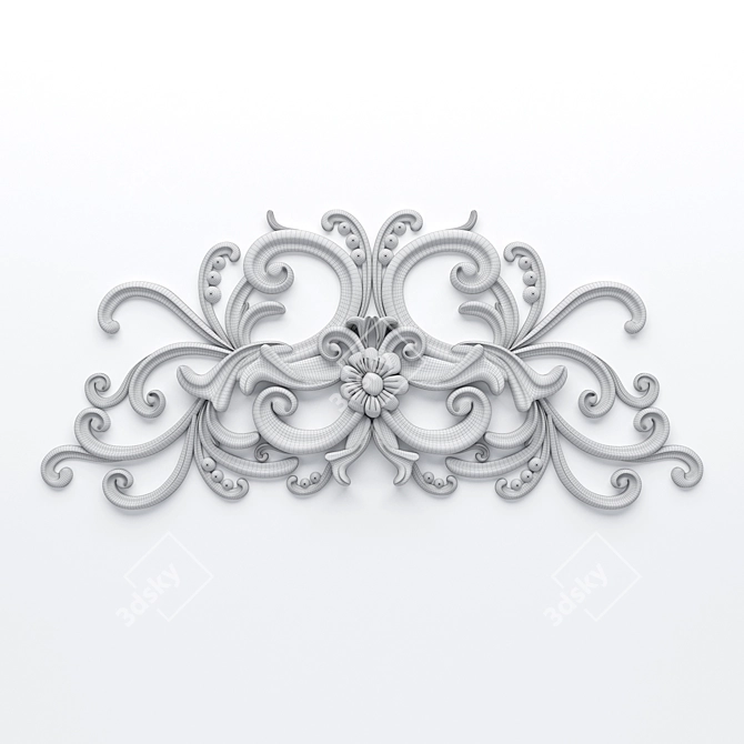 Elegant Stucco Molding 912 3D model image 2