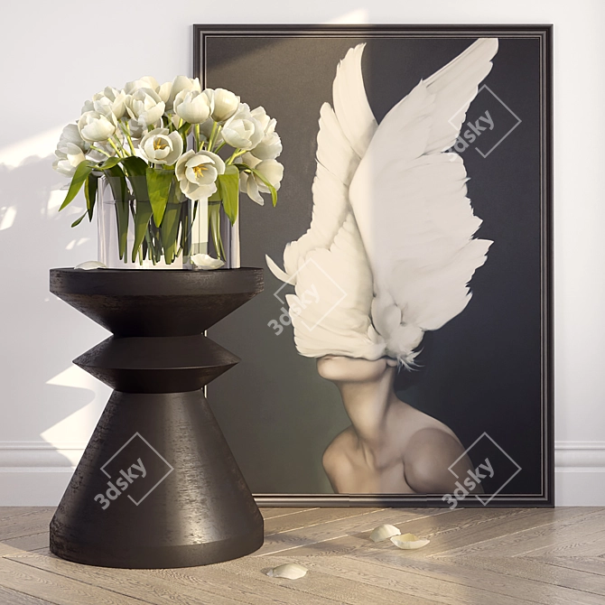 Tulip-themed Decorative Set: Perfect for Stylish Décor 3D model image 1