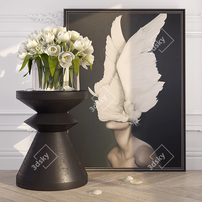 Tulip-themed Decorative Set: Perfect for Stylish Décor 3D model image 3