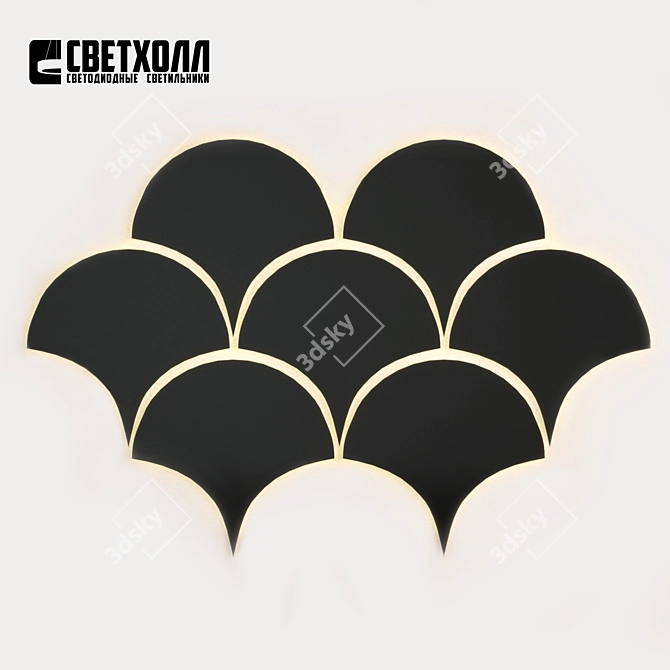 Modular Wall Light Panel 3D model image 1