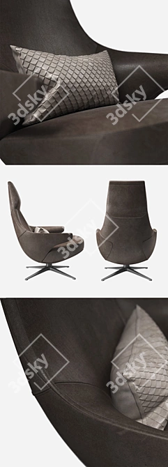 Poltrona Frau Jay Lounge: Modern Comfort with Traditional Charm 3D model image 2