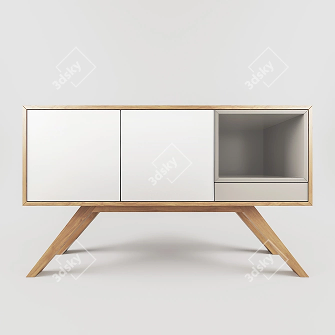 Elegant Oslo Sideboard: Designed by Luis Branco 3D model image 1