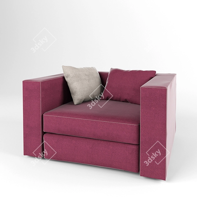 Pillopipe Inspired Armchair: Modern Comfort 3D model image 2