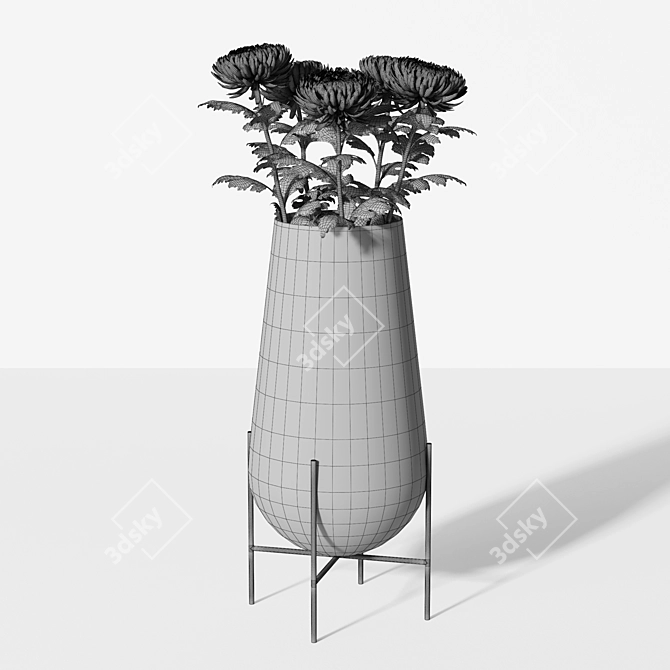 Elegant Echasse Vase 3D model image 7