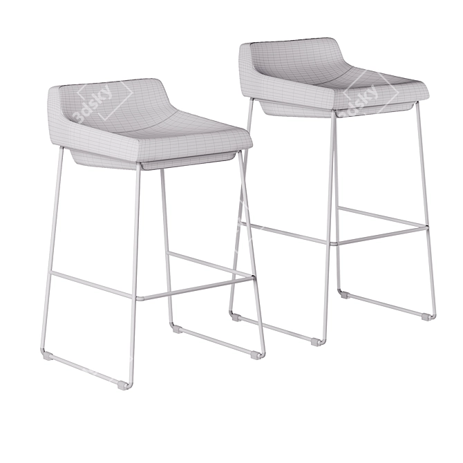 Concepto COMFY Bar and Semi-Bar Stool 3D model image 3