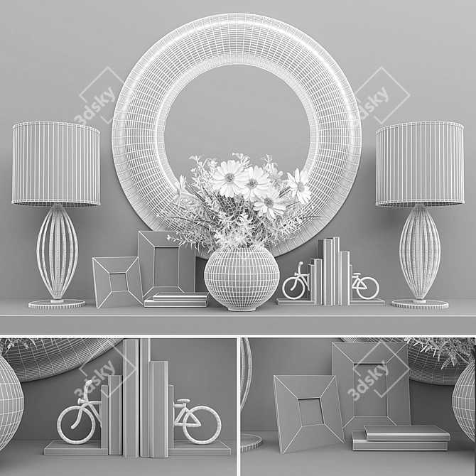 Elegant 6-Piece Decor Set 3D model image 3