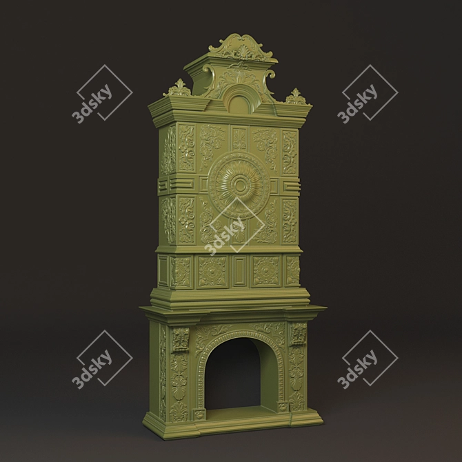 Classic Style Fireplace 3D model image 1