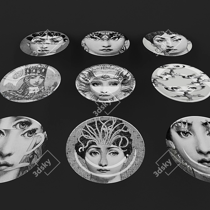 Lina Cavalieri Decorative Plate 3D model image 3