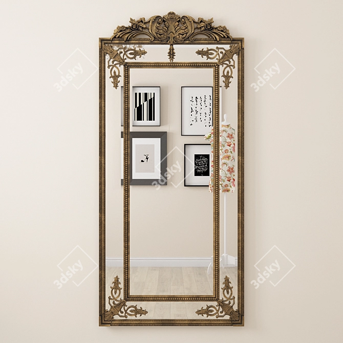 Elegant "Pablo" Outdoor Mirror 3D model image 1