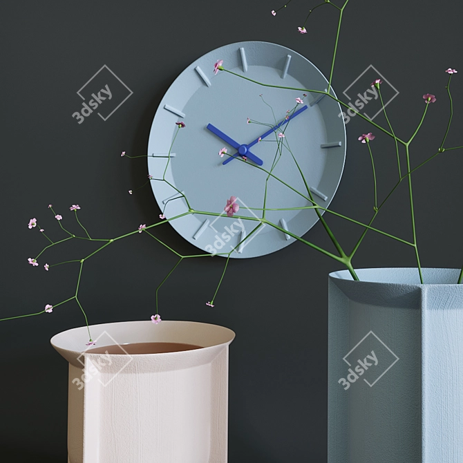 Elegant Rosenthal Domo Vase & Clock 3D model image 2