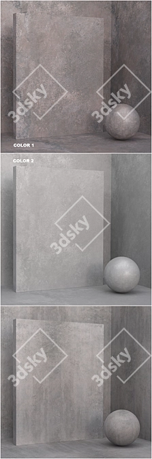 Seamless Coating & Plaster Set 3D model image 3
