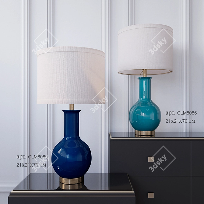 Elegant Table Lamps Dantone: CLM8089, CLM8086 3D model image 1