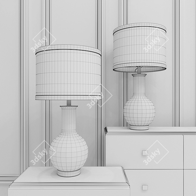 Elegant Table Lamps Dantone: CLM8089, CLM8086 3D model image 2