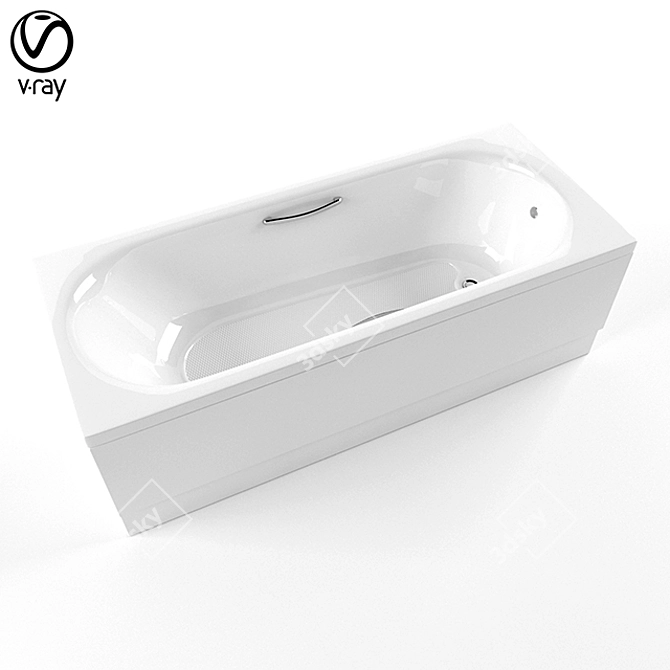 Opulent Twyford Opal Bath Set 3D model image 1