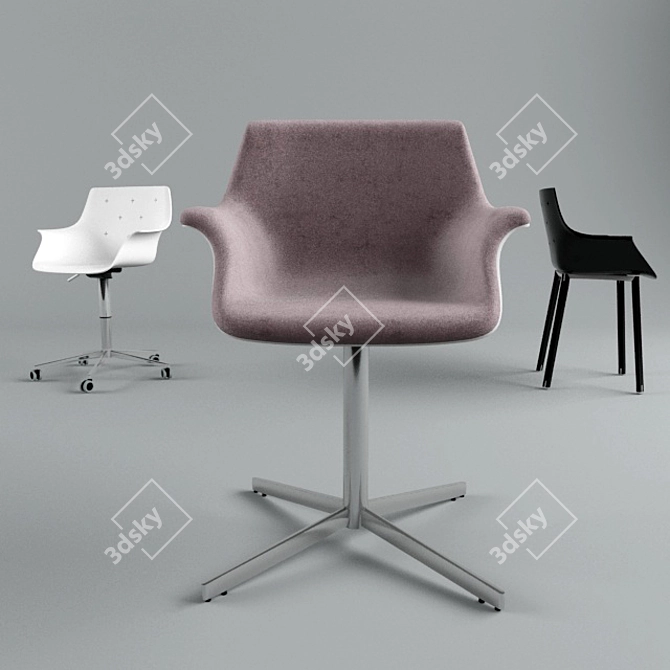 Gaber More Office Chair: Italian Elegance & Premium Quality 3D model image 1