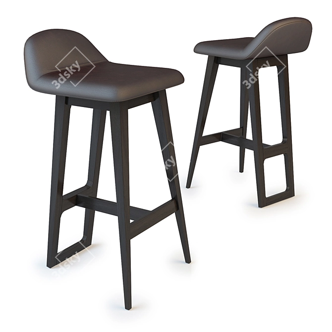 Stylish OKHA NANCY Barstool: Sleek Design and Comfortable Seating 3D model image 1