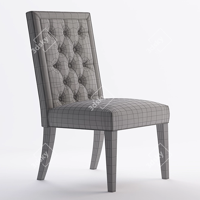 Elegant Maxwell Side Chair: Espresso 3D model image 2