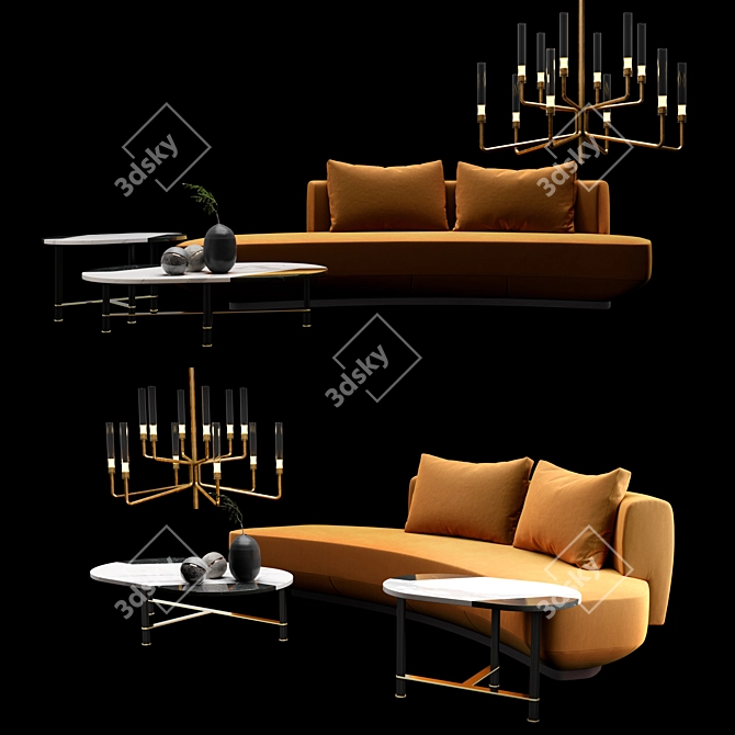 Elegant Gallotti & Radice Set 3D model image 1