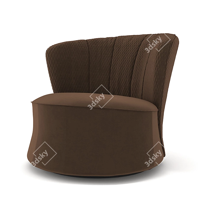 Fendi Tait Armchair: Iconic Luxury in Vibrant Colors 3D model image 2