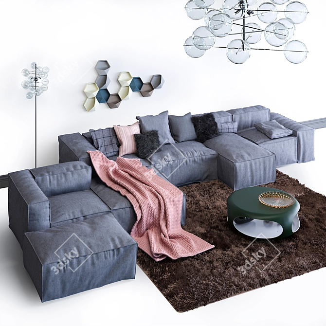 Bonaldo Peanut Sofa: Modern Design
Pebble Coffee Table: Stylish Addition
Metallux ATOM Chandelier: 3D model image 1