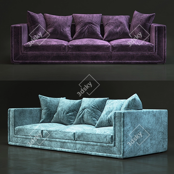 Keith Sofo Vintage Modern Sofa 3D model image 1