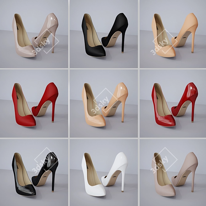 Ditto Women's Shoes: 9 Unique Pairs 3D model image 1