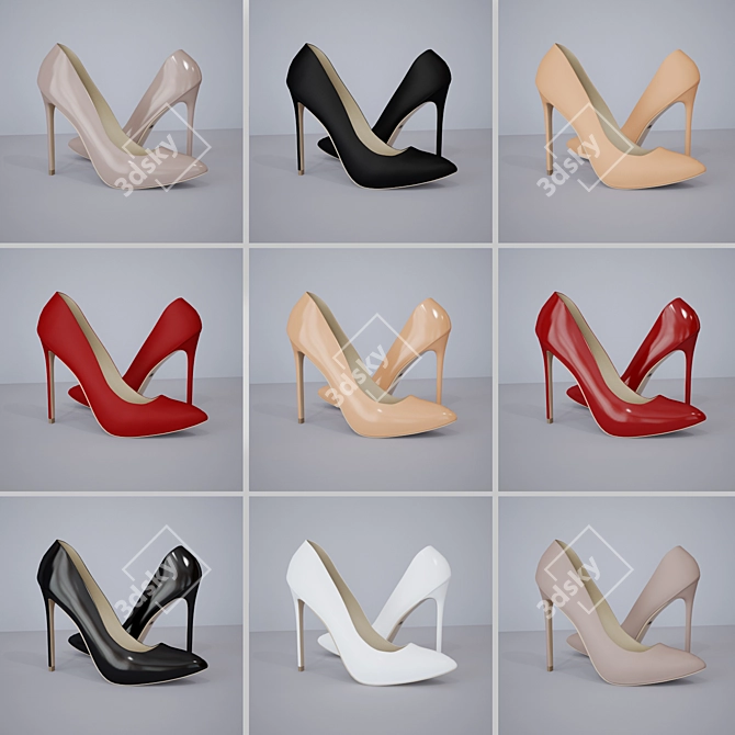 Ditto Women's Shoes: 9 Unique Pairs 3D model image 2
