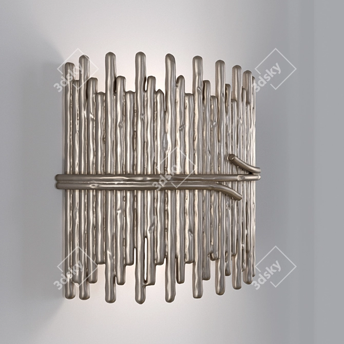 Chelsom Silver Sculpture Wall Light - Elegant and Contemporary 3D model image 2