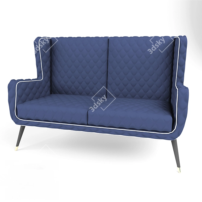 Elegant Dolly Baxter Sofa 3D model image 2
