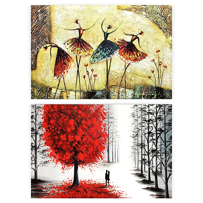 Product Title: Elevate Your Walls with Captivating Wall Art 3D model image 2
