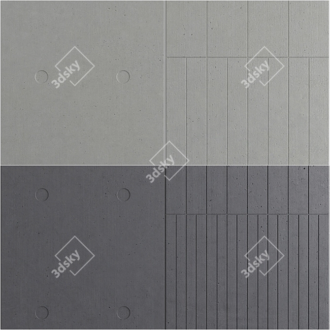 Panbeton Beton Panels - Fragmentation & Scaffoled 3D model image 1