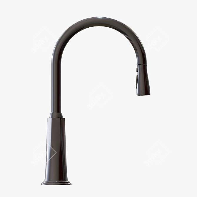 Elegant Jeton Pull-Down Faucet 3D model image 3