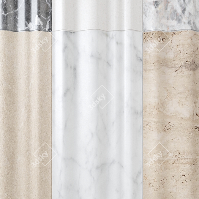 Stone Tile Collection: Lithos Design Chiffon 3D model image 3