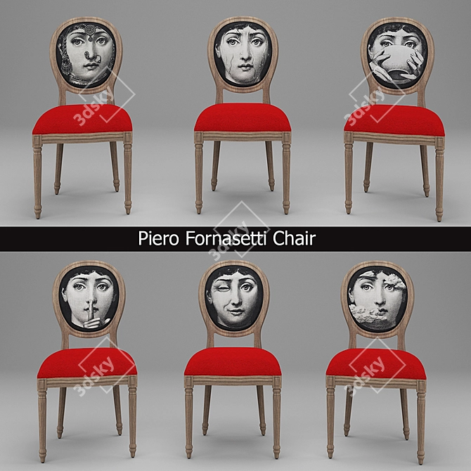 Fornasetti Chair - Elegant and Timeless 3D model image 1