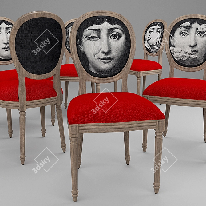Fornasetti Chair - Elegant and Timeless 3D model image 3