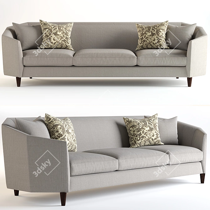Sophisticated Diamond Sofa by Thomas Pheasant 3D model image 1