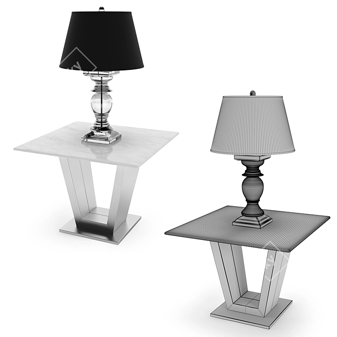 Stylish Port Coffee Table - Elegant Functionality 3D model image 3