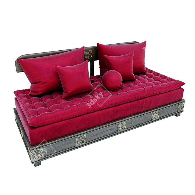 Exquisitely Designed Moroccan Sofa 3D model image 1