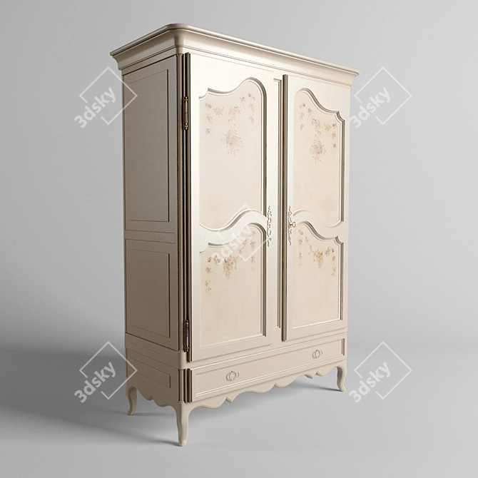 Elegant Night Style Wardrobe 3D model image 1