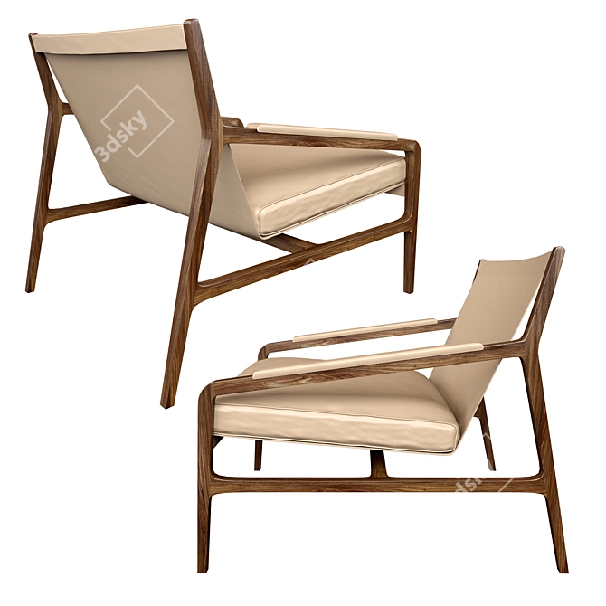 Elegant Margot Armchair by Alivar 3D model image 2