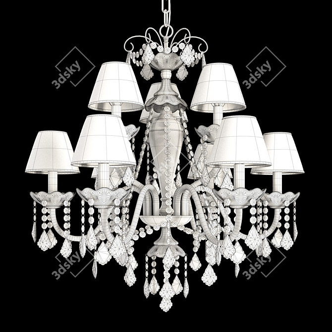 Elegant Crystal Chandelier BB-6272 3D model image 2