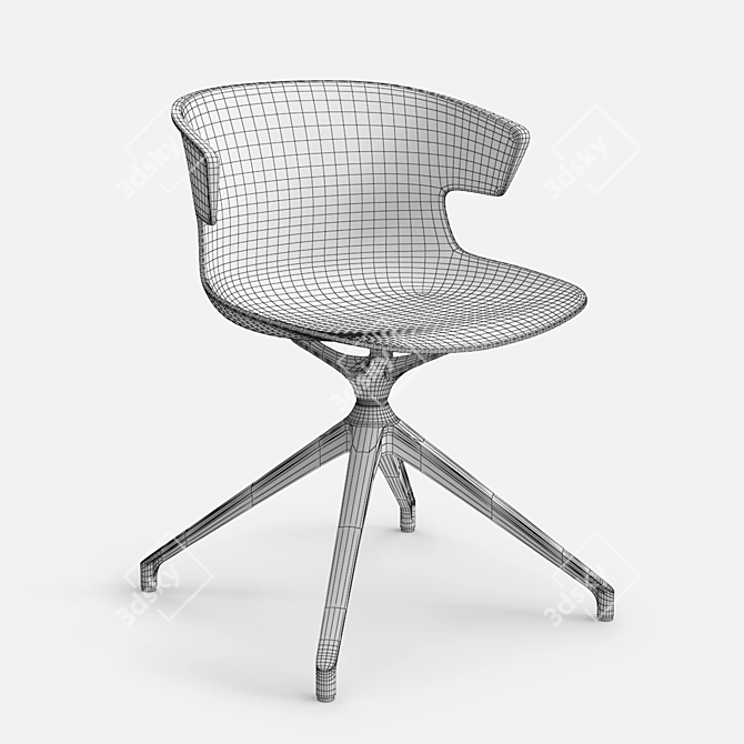Quadrifoglio COVE Swivel Chair: Optimal Style & Functionality 3D model image 2