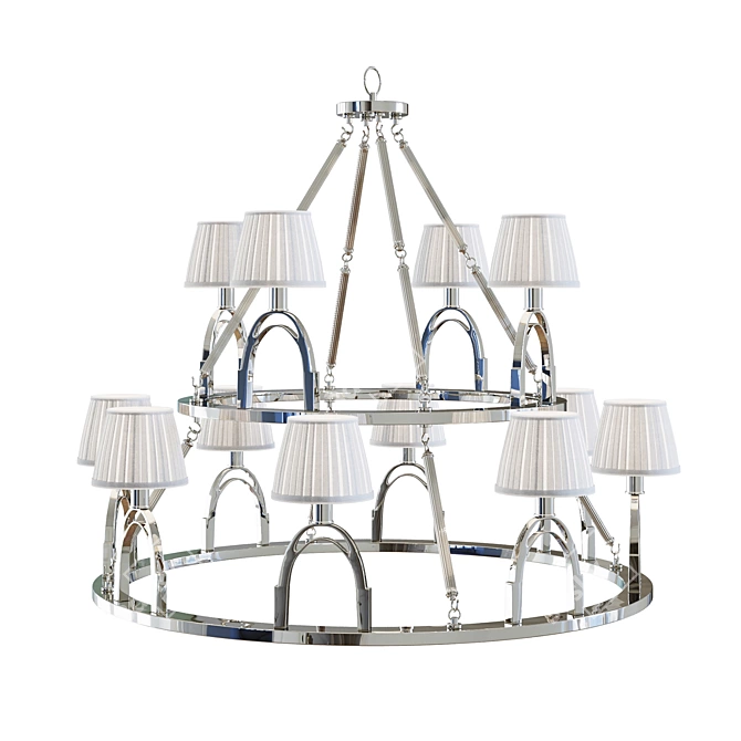 Elegant Eichholtz Jigger Double Chandelier 3D model image 1