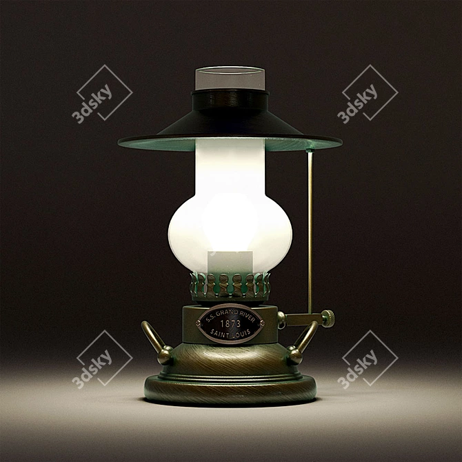 Antique Bronze Colonial-style Lamps by Moretti Luce 3D model image 2