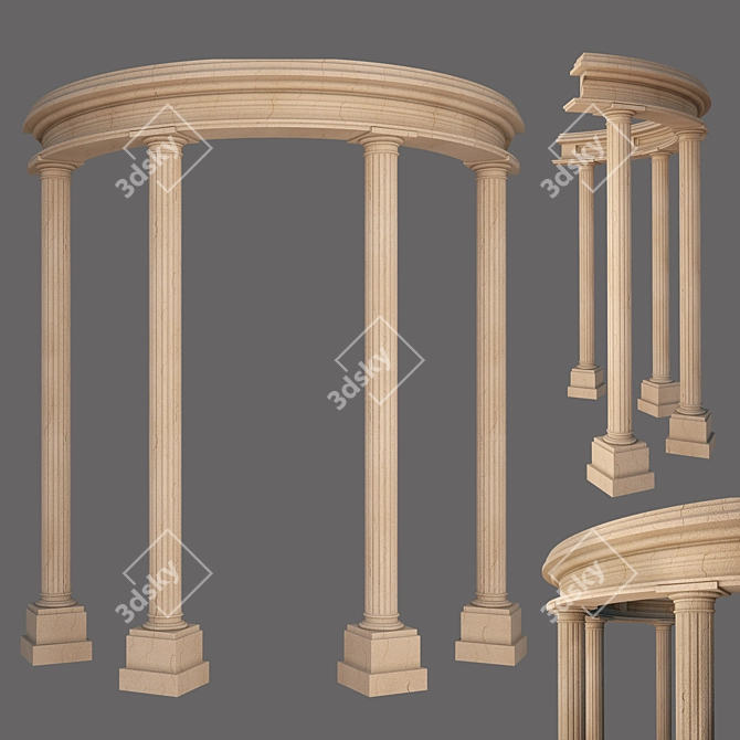 Elegant Pillars for Timeless Charm 3D model image 1