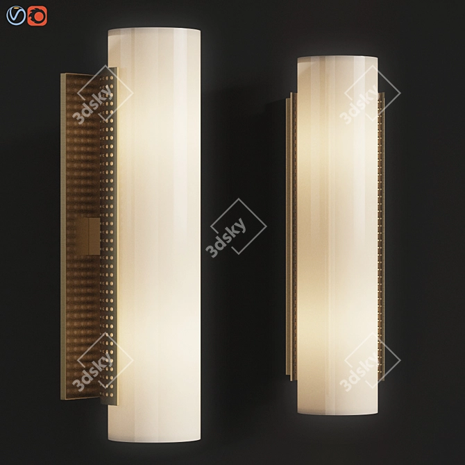 Sculptural Tube Sconce - Kelly Wearstler 3D model image 1